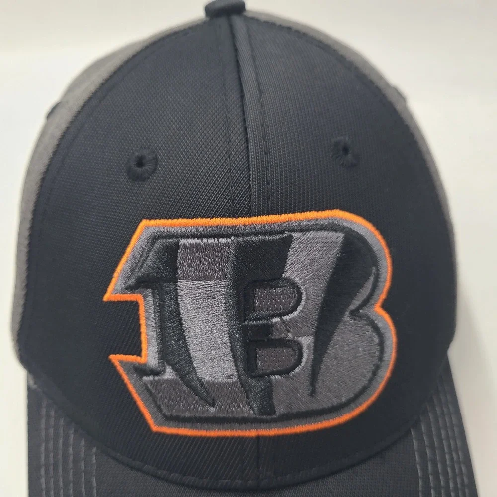 Cincinnati Bengals Hat Adjustable NFL Team Apparel Black Gray NFL Nylon Blend